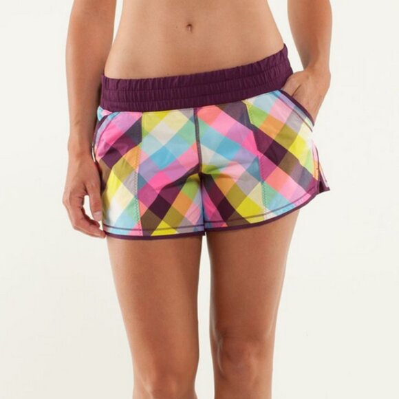Lululemon Shake & Break Short  Sea‎ Check Multi/Plum - Picture 6 of 9
